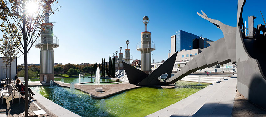 El Parque de la España Industrial es un lugar ideal para comer al aire libre en Barcelona